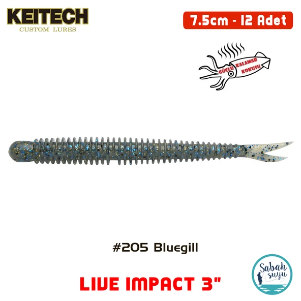 Keitech Live İmpact 7.5cm (3") #205 Bluegill Kokulu Silikon Balık ürün görseli 1