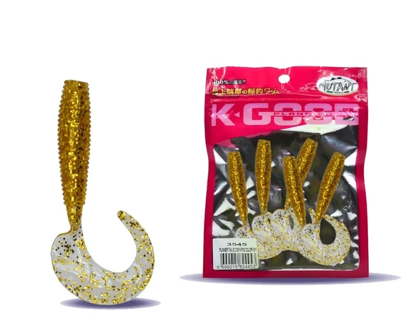Mutant 3545 Runner Tail 8cm Orak Kuyruk Silikon Balık (10 Adet) 01 ürün görseli 1