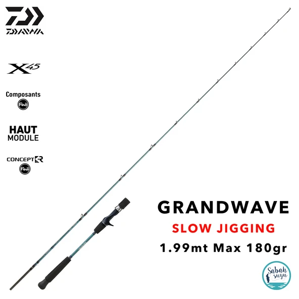 Daiwa Grandwave 1.99mt Max 180gr (S2P) Tetikli Slow Jigging Kamış ürün görseli 1