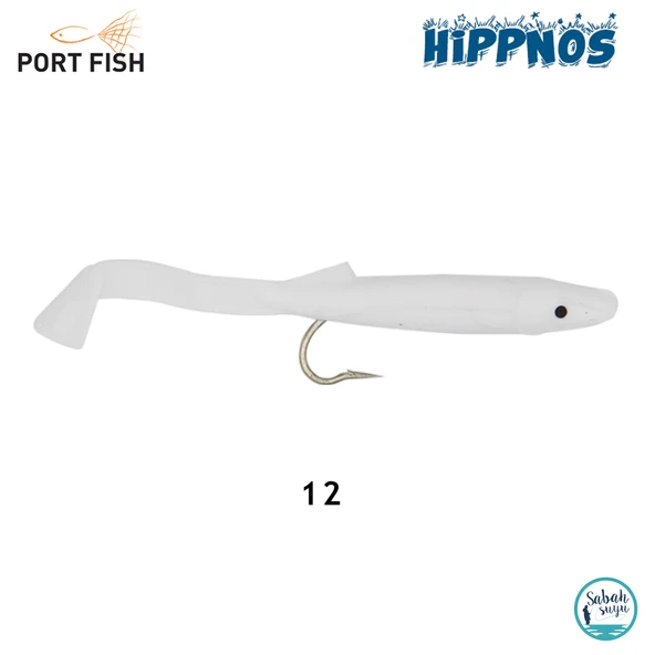 Portfish Hippnos İğneli Silikon Balık 10.5cm #12 Beyaz (3 Adet) ürün görseli 1