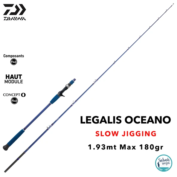 Daiwa Legalis Oceano JG 1.93mt Max 180gr (S2P) Tetikli Slow Jigging Kamış ürün görseli 1