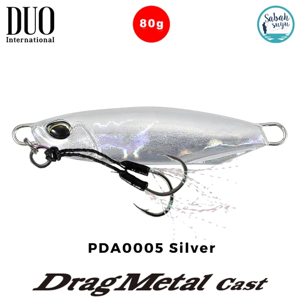 Duo Drag Metal Cast Jig 80gr. PDA0005 Silver ürün görseli 1
