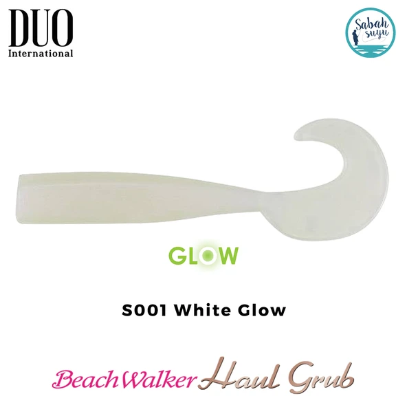 Duo Beach Walker Haul Grub Silikon Kuyruk 9.5 cm S001 White Glow ürün görseli 1