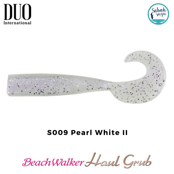 Duo Beach Walker Haul Grub Silikon Kuyruk 9.5 cm S009 Pearl White II ürün görseli 1
