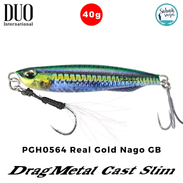 Duo Drag Metal Cast Slim Jig 40gr. PGH0564 Real Gold Nago GB ürün görseli 1