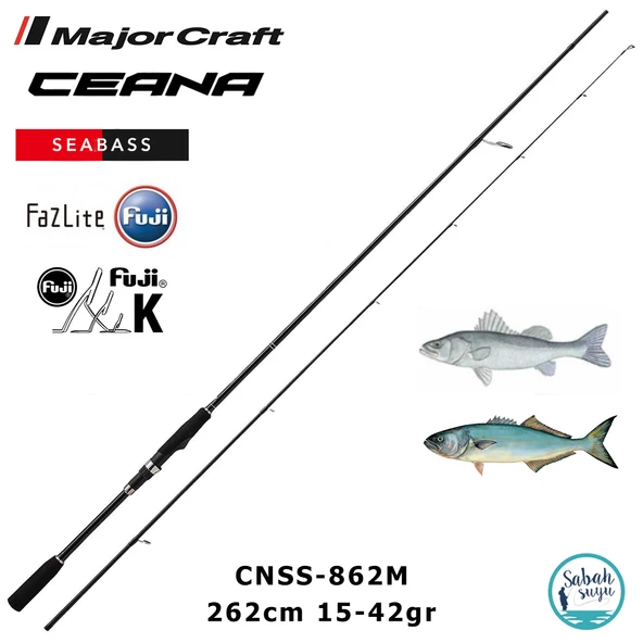 Major Craft Ceana CNSS-862M Seabass 262cm 15-42gr (2P) Spin Kamış ürün görseli 1