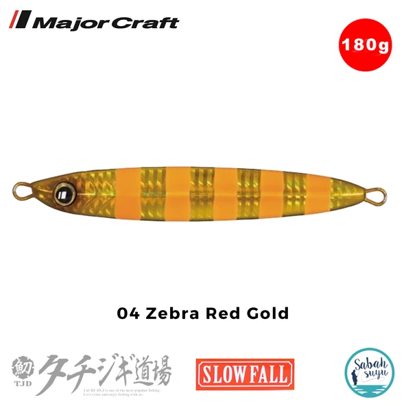 Major Craft Jigpara TJD-SLOW 180gr #04 Zebra Red Gold ürün görseli 1
