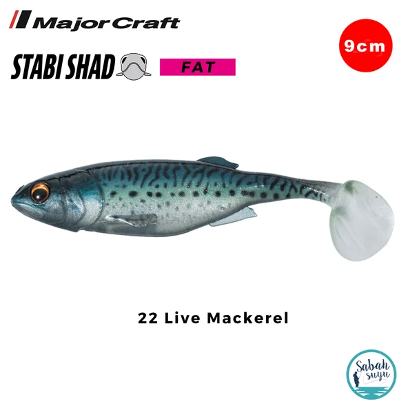 Major Craft Stabi Shad Fat 9cm Silikon Balık #22 Live Mackerel ürün görseli 1