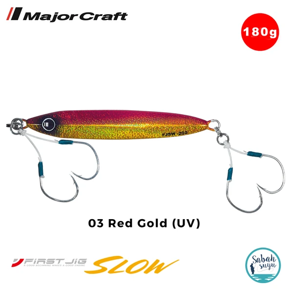 Major Craft First Jig Slow FJSW-180gr #03 Red Gold (UV) ürün görseli 1