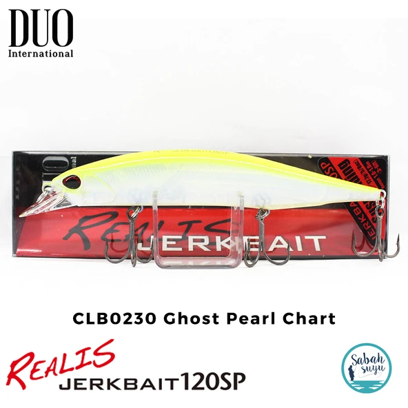 Duo Realis Jerkbait 120SP CLB0230 Ghost Pearl Chart - Resim 2
