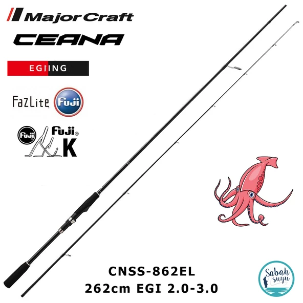 Major Craft Ceana CNSS-862EL Eging 262cm EGI 2.0-3.0 (2P) Spin Kamış ürün görseli 1