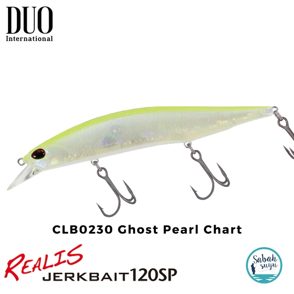 Duo Realis Jerkbait 120SP CLB0230 Ghost Pearl Chart ürün görseli 1