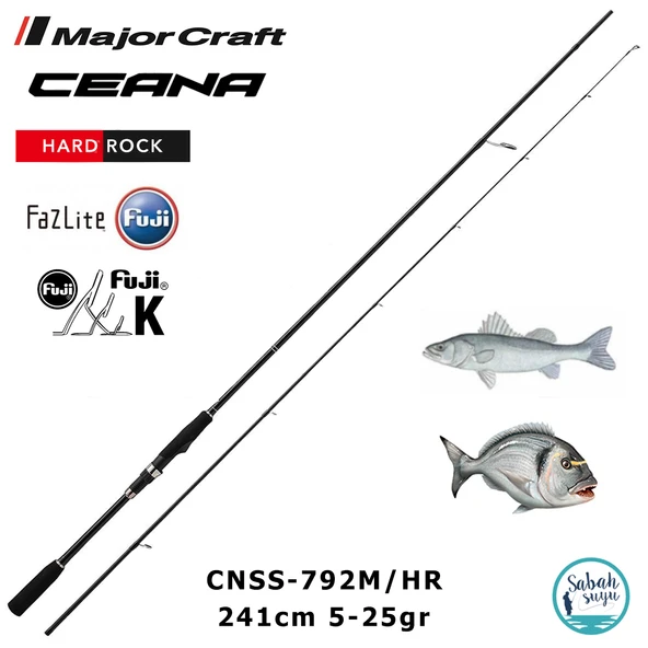 Major Craft Ceana CNSS-792M/HR Hard Rock 241cm 5-25gr (2P) Spin Kamış ürün görseli 1