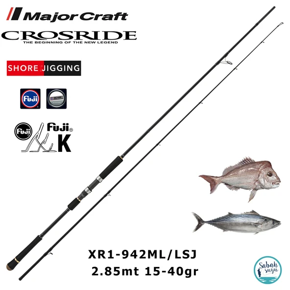 Major Craft Crosride XR1-942ML/LSJ 2.85mt 15-40gr (2P) Light Shore Jigging Kamış ürün görseli 1