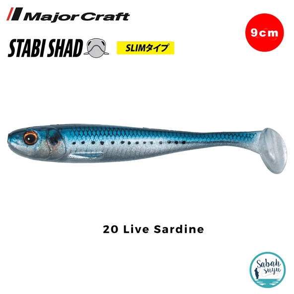 Major Craft Stabi Shad Slim 9cm Silikon Balık #20 Live Sardine ürün görseli 1