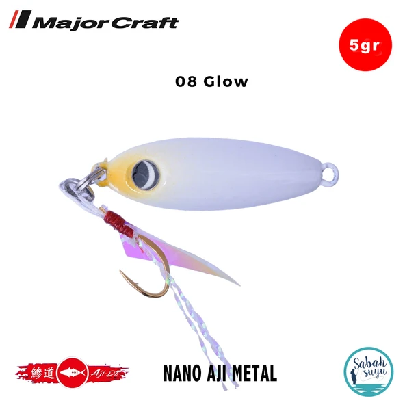 Major Craft Nano Aji Metal 5.0gr 23mm #08 Glow ürün görseli 1