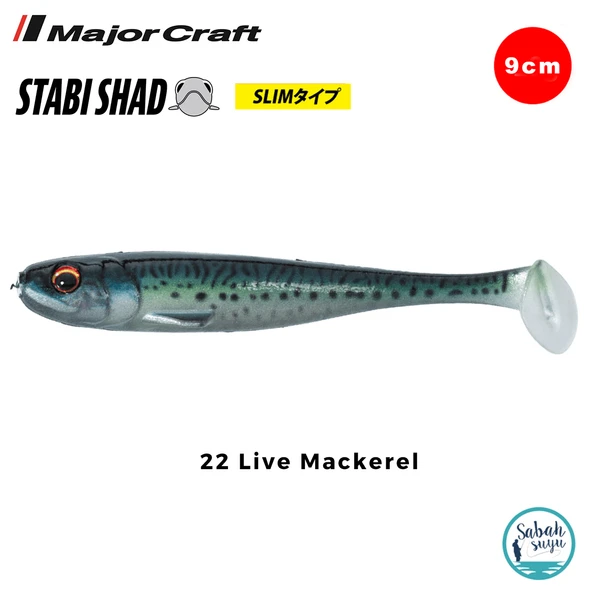 Major Craft Stabi Shad Slim 9cm Silikon Balık #22 Live Mackerel ürün görseli 1
