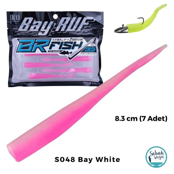 Duo Bay Ruf BR Fish 3.3 Silikon Kuyruk 8.3 cm S048 Bay White (7 Adet) ürün görseli 1