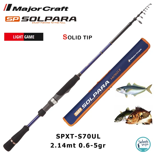 Major Craft Solpara SPXT-S70UL 2.14mt 0.6-5gr Teleskopik LRF Kamış ürün görseli 1