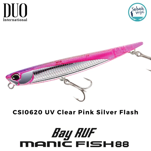 Duo Bay Ruf Manic Fish 88 CSI0620 UV Clear Pink Silver Flash ürün görseli 1