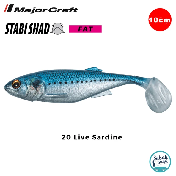 Major Craft Stabi Shad Fat 10cm Silikon Balık #20 Live Sardine ürün görseli 1