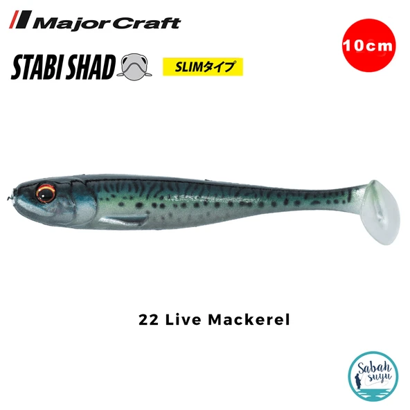 Major Craft Stabi Shad Slim 10cm Silikon Balık #22 Live Mackerel ürün görseli 1