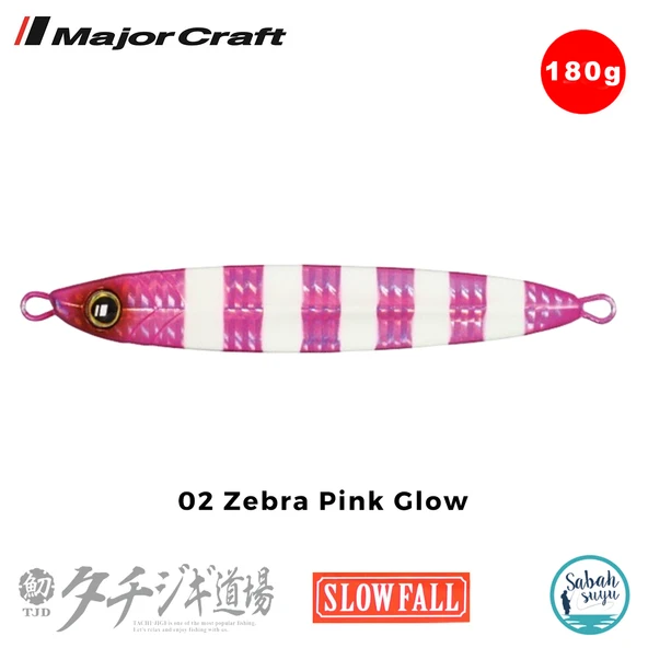 Major Craft Jigpara TJD-SLOW 180gr #02 Zebra Pink Glow ürün görseli 1