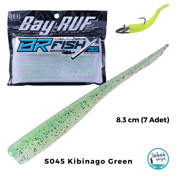 Duo Bay Ruf BR Fish 3.3 Silikon Kuyruk 8.3 cm S045 Kibinago Green (7 Adet) ürün görseli 1