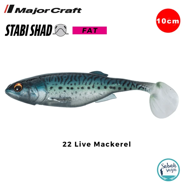 Major Craft Stabi Shad Fat 10cm Silikon Balık #22 Live Mackerel ürün görseli 1