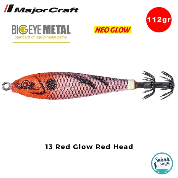 Major Craft Big Eye Metal Kalamar Zokası 112gr BEM-30 #13 Red Glow Red Head ürün görseli 1