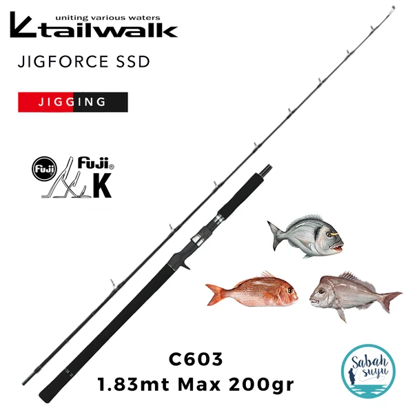 Tailwalk Jigforce SSD C603 1.83mt Max 200gr (S2P) Tetikli Jigging Kamış ürün görseli 1