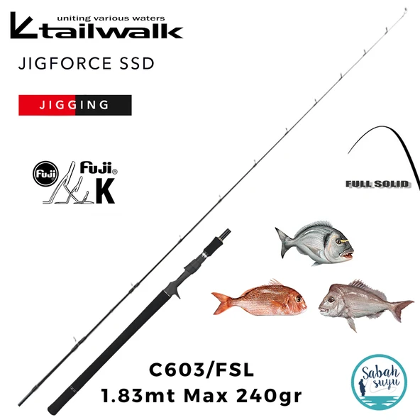 Tailwalk Jigforce SSD C603/FSL 1.83mt Max 240gr (S2P) Tetikli Jigging Kamış ürün görseli 1