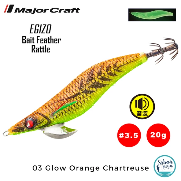 Major Craft Kalamar Zokası EBFO-3.5 20gr #03 Glow Orange Chartreuse ürün görseli 1