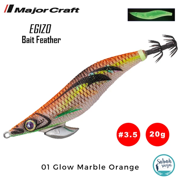 Major Craft Kalamar Zokası EBF-3.5 20gr #01 Glow Marble Orange ürün görseli 1