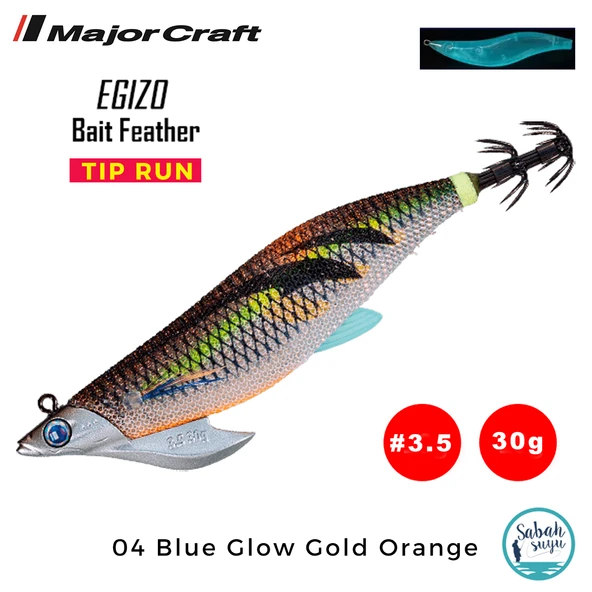 Major Craft Kalamar Zokası EBFT-3.5 30gr #04 Blue Glow Gold Orange ürün görseli 1