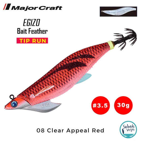 Major Craft Kalamar Zokası EBFT-3.5 30gr #08 Clear Appeal Red ürün görseli 1