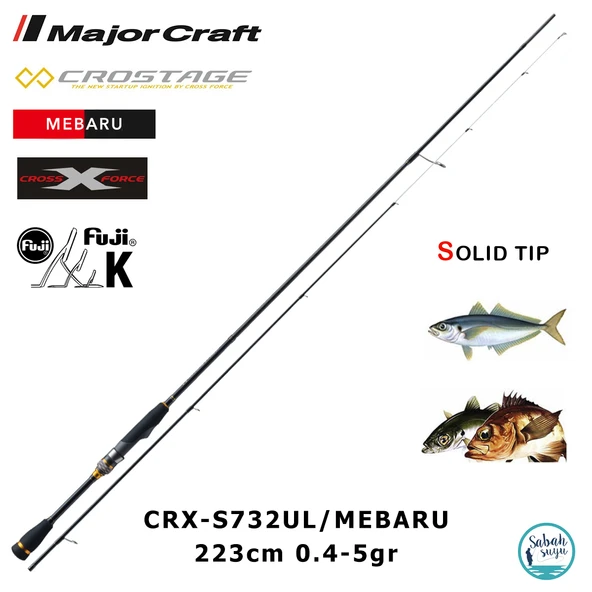 Major Craft Crostage CRX-S732UL Mebaru Solid 223cm 0.4-5gr (2P) LRF Kamış ürün görseli 1