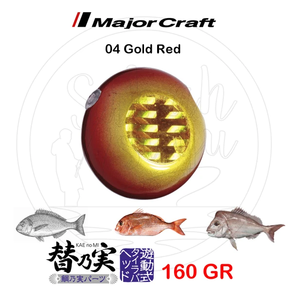 Major Craft TM-Head Slider Tai Rubber Jig 160gr #04 Gold Red ürün görseli 1