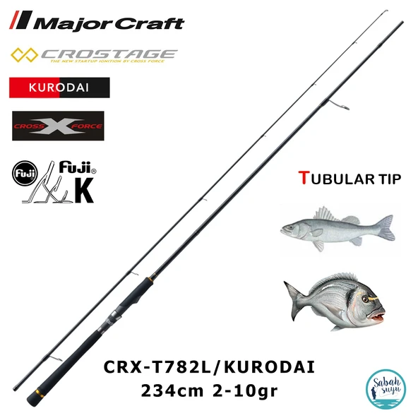Major Craft Crostage CRX-T782L/Kurodai 234cm 2-10gr (2P) LRF Kamış ürün görseli 1