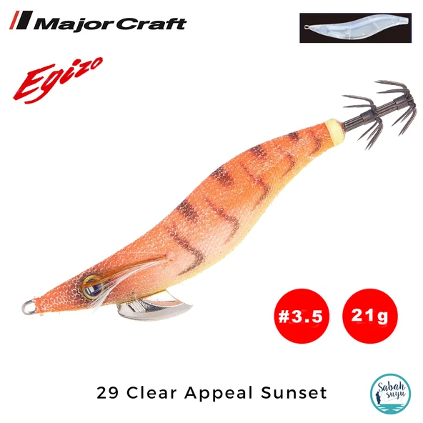 Major Craft Egi Sutte Kalamar Zokası EGZ-3.5 21gr #29 Clear Appeal Sunset ürün görseli 1