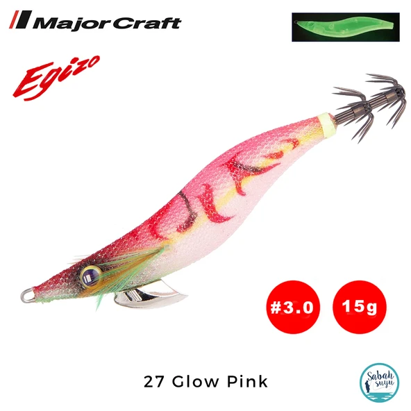 Major Craft Egi Sutte Kalamar Zokası EGZ-3.0 15gr #27 Glow Pink ürün görseli 1