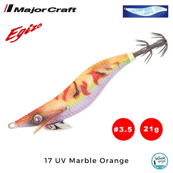Major Craft Egi Sutte Kalamar Zokası EGZ-3.5 21gr #17 UV Marble Orange ürün görseli 1