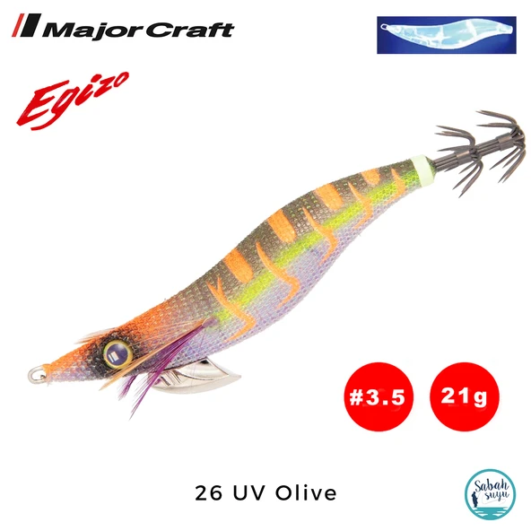 Major Craft Egi Sutte Kalamar Zokası EGZ-3.5 21gr #26 UV Olive ürün görseli 1