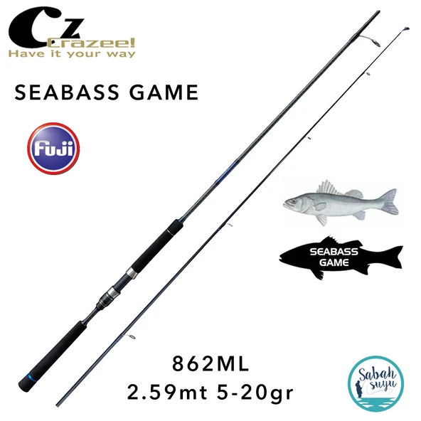 Crazee Seabass Game 862ML Spin Kamış 2.59mt 5-20gr ürün görseli 1