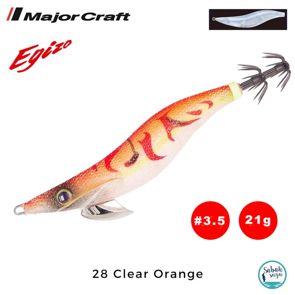 Major Craft Egi Sutte Kalamar Zokası EGZ-3.5 21gr #28 Clear Orange ürün görseli 1