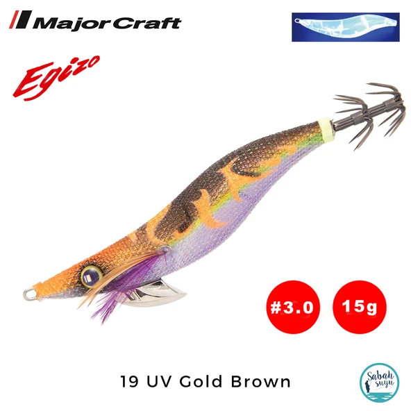 Major Craft Egi Sutte Kalamar Zokası EGZ-3.0 15gr #19 UV Gold Brown ürün görseli 1