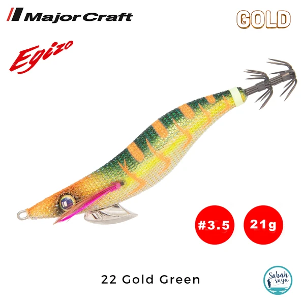 Major Craft Egi Sutte Kalamar Zokası EGZ-3.5 21gr #22 Gold Green ürün görseli 1