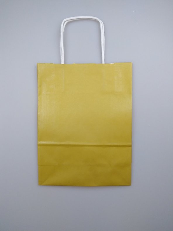 KRAFT KAĞIT ÇANTA GOLD 18CM X 24CM - 1 ADET ürün görseli 1