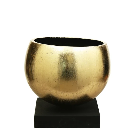 Vitale Fiber Glass Vazo Gold 38x28x35 cm AK.WLT0390 ürün görseli 1