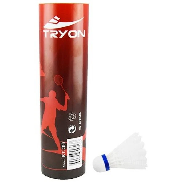 Tryon BT-200 6lı Badmınton Top Mantar Naylon ürün görseli 1